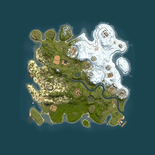 Rust map seed 185520670, 3500x3500m top-down preview