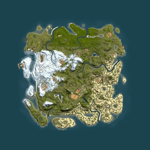 Rust map seed 2027983037, 4500x4500m top-down preview
