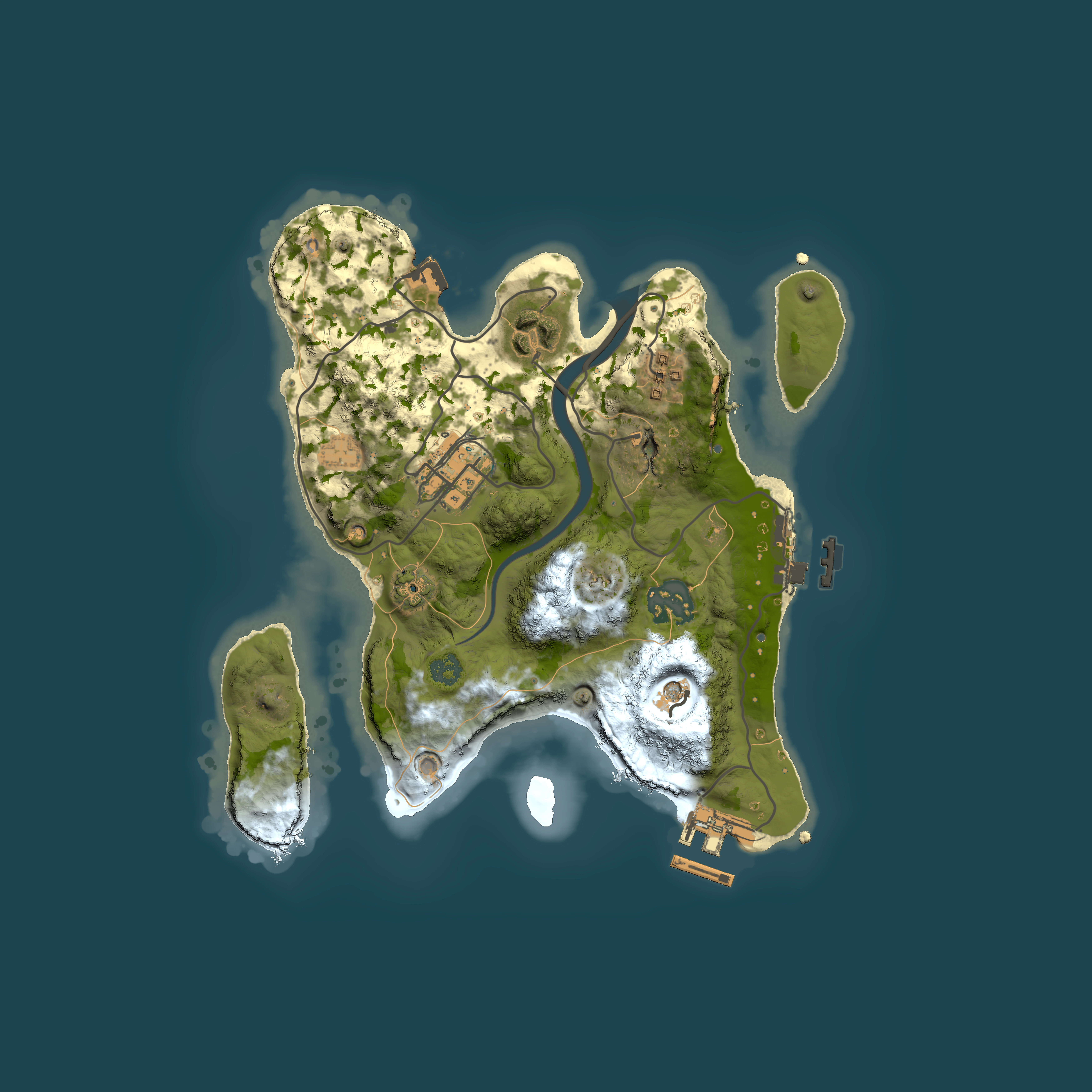 Full top-down render of Rust map seed 1544444270, 2500x2500m