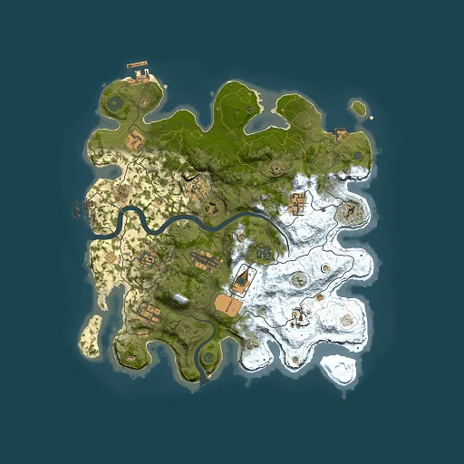 Rust map seed 961970640, 3500x3500m top-down preview