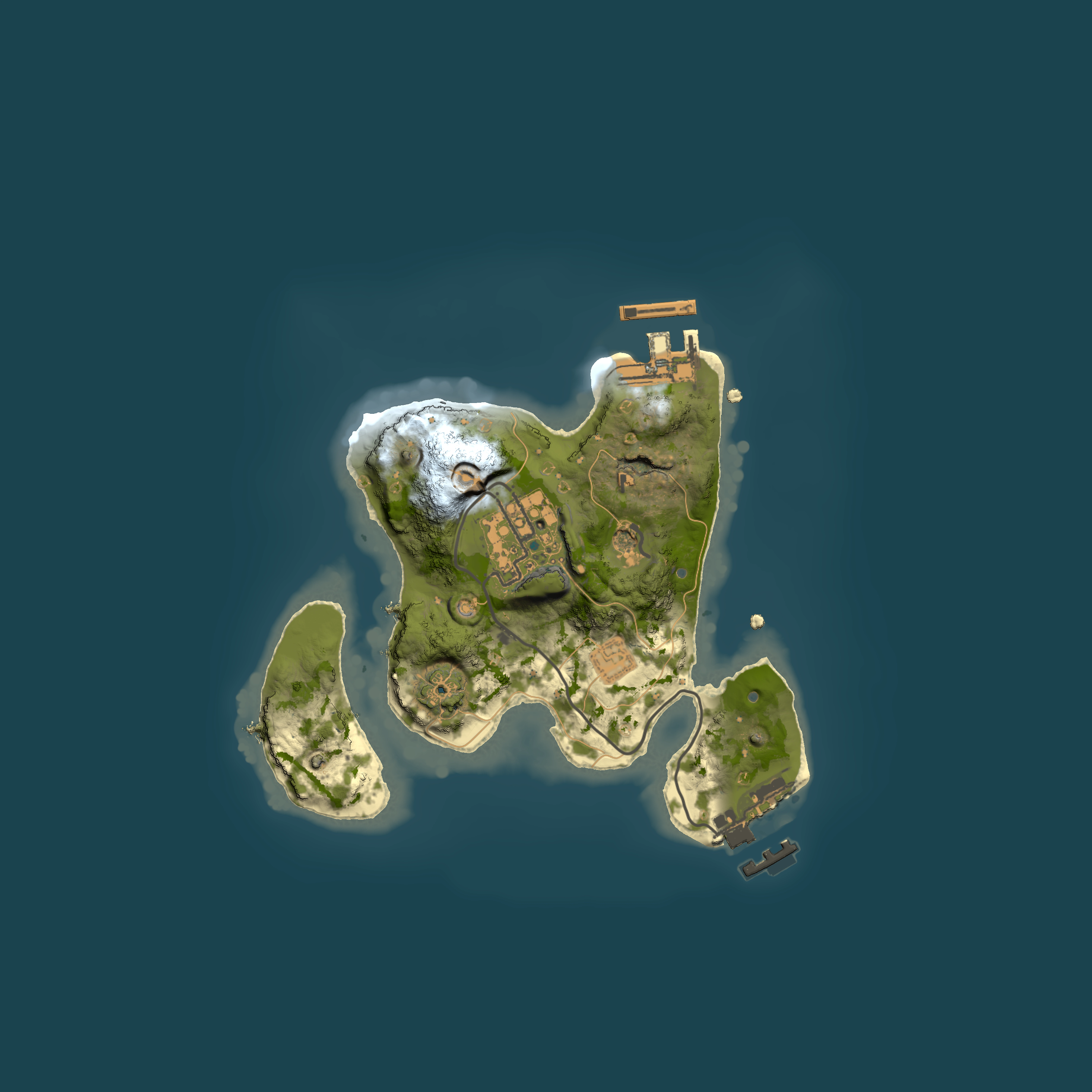 Full top-down render of Rust map seed 150702683, 2000x2000m