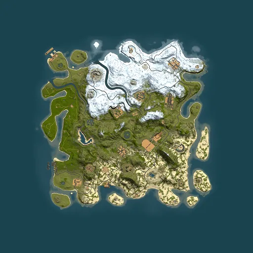 Rust map seed 176322009, 4000x4000m top-down preview