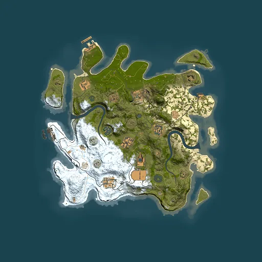 Rust map seed 417756207, 3500x3500m top-down preview