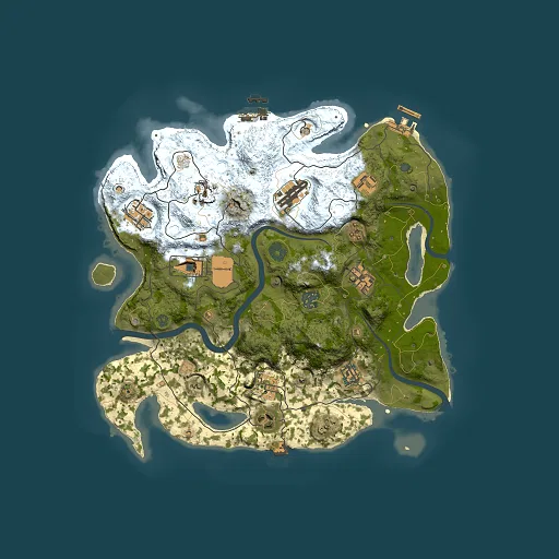Rust map seed 1444659027, 3500x3500m top-down preview