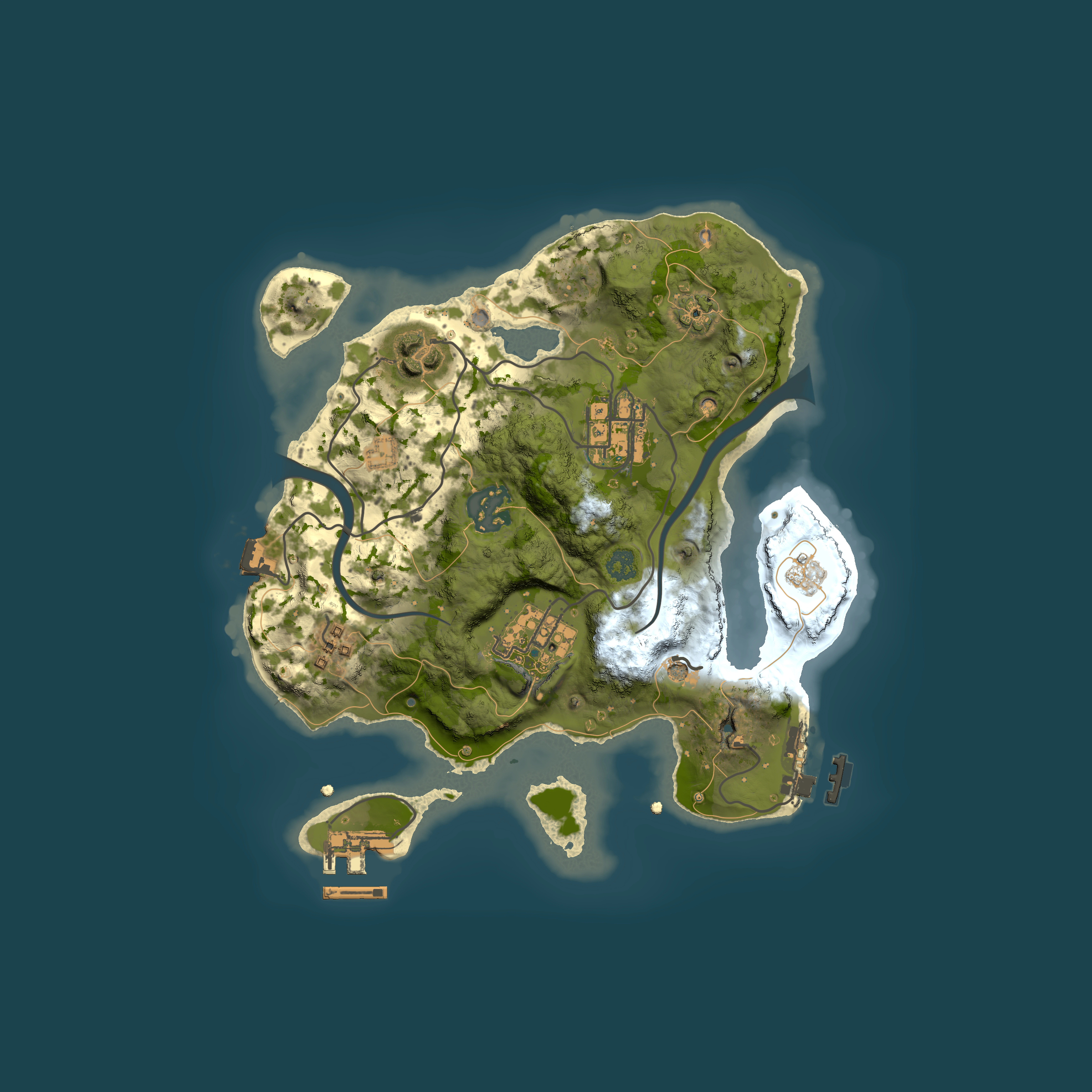 Full top-down render of Rust map seed 1789119158, 2500x2500m