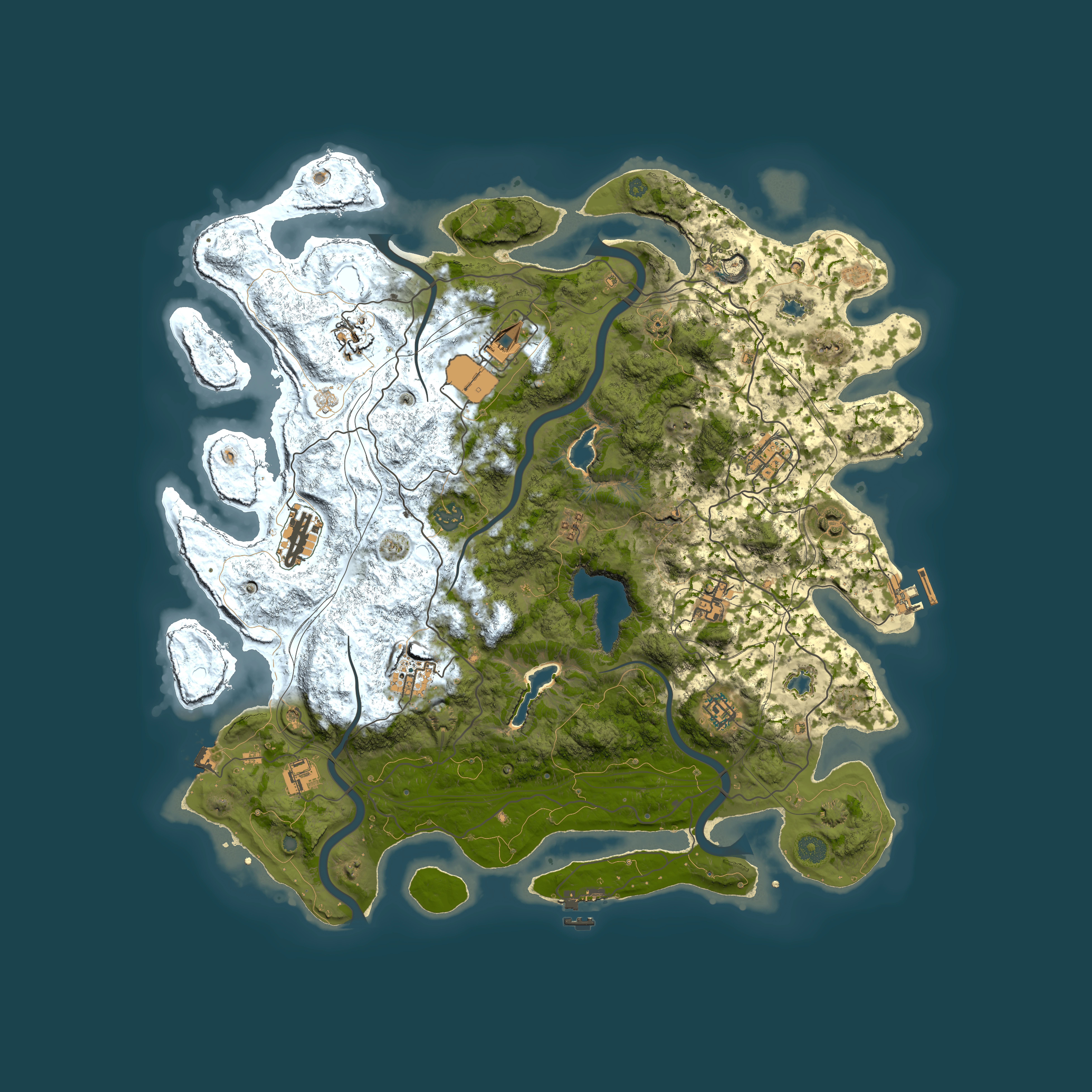 Full top-down render of Rust map seed 739477069, 4500x4500m
