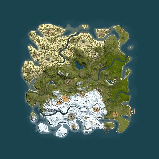 Rust map seed 858409888, 4500x4500m top-down preview