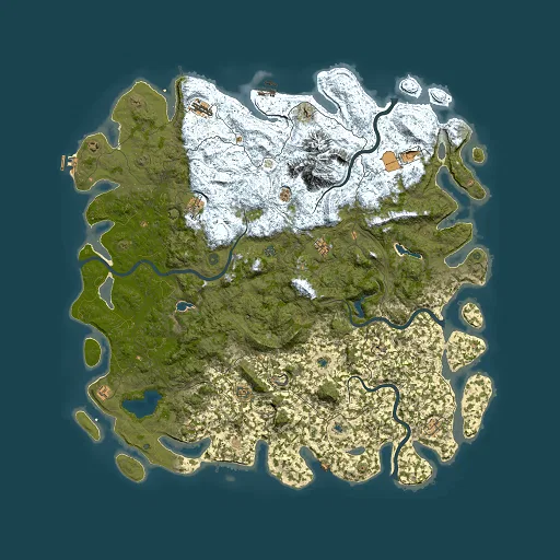 Rust map seed 323666880, 6000x6000m top-down preview