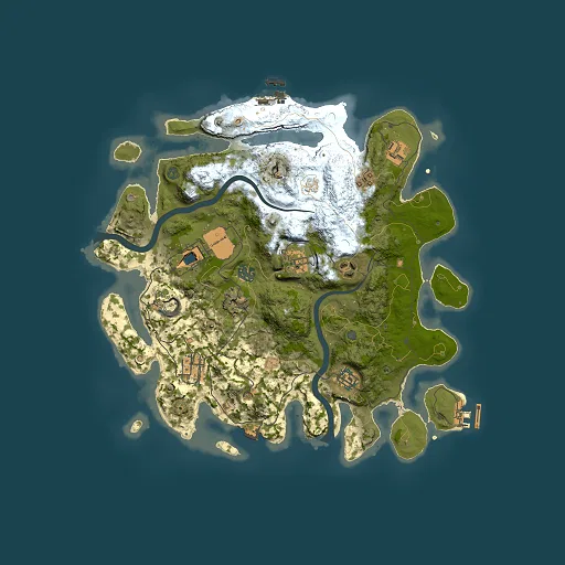 Rust map seed 1057296826, 3500x3500m top-down preview