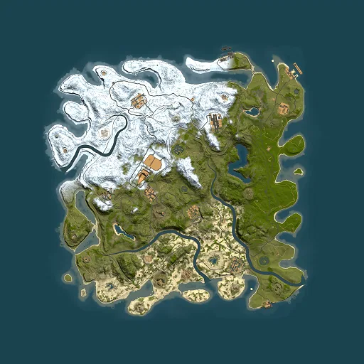 Rust map seed 1800365491, 4500x4500m top-down preview