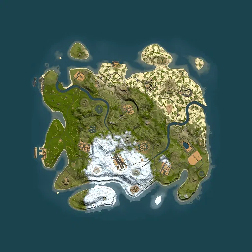 Rust map seed 1876559432, 3500x3500m top-down preview