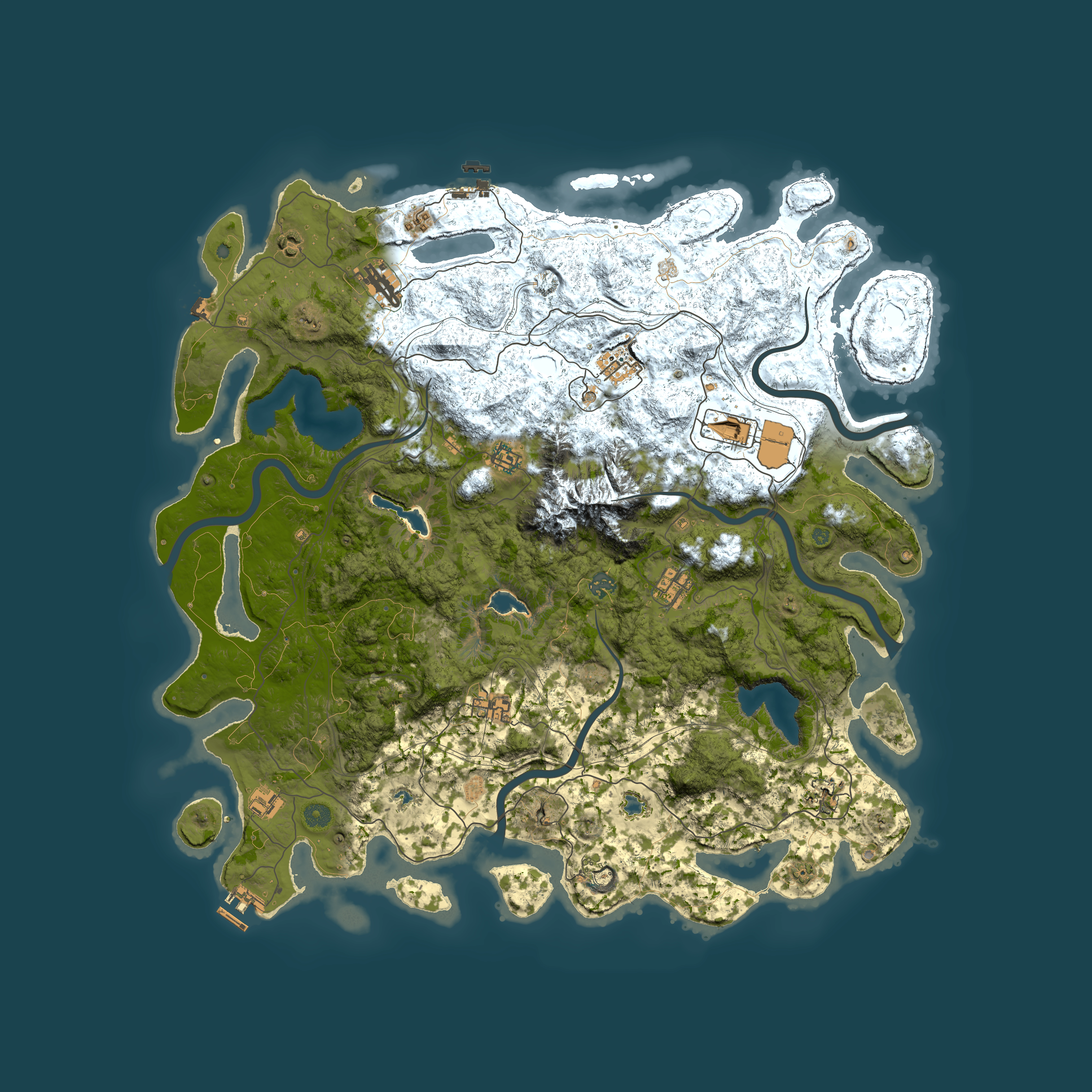 Full top-down render of Rust map seed 343126033, 5000x5000m
