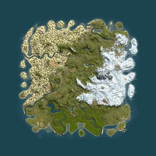 Rust map seed 2057285906, 6000x6000m top-down preview