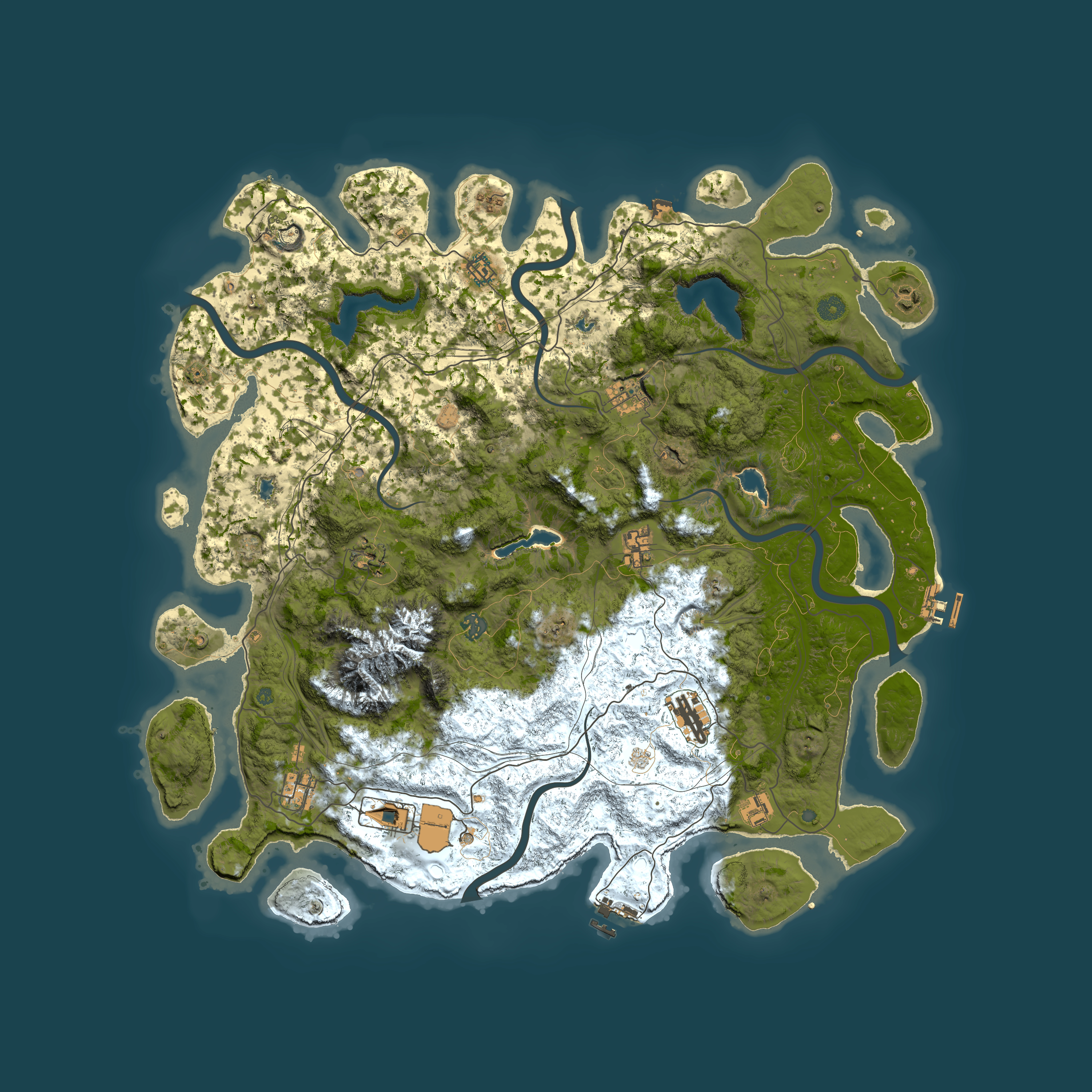 Full top-down render of Rust map seed 595010244, 5000x5000m
