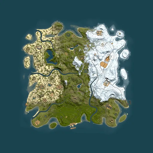 Rust map seed 627413856, 4500x4500m top-down preview