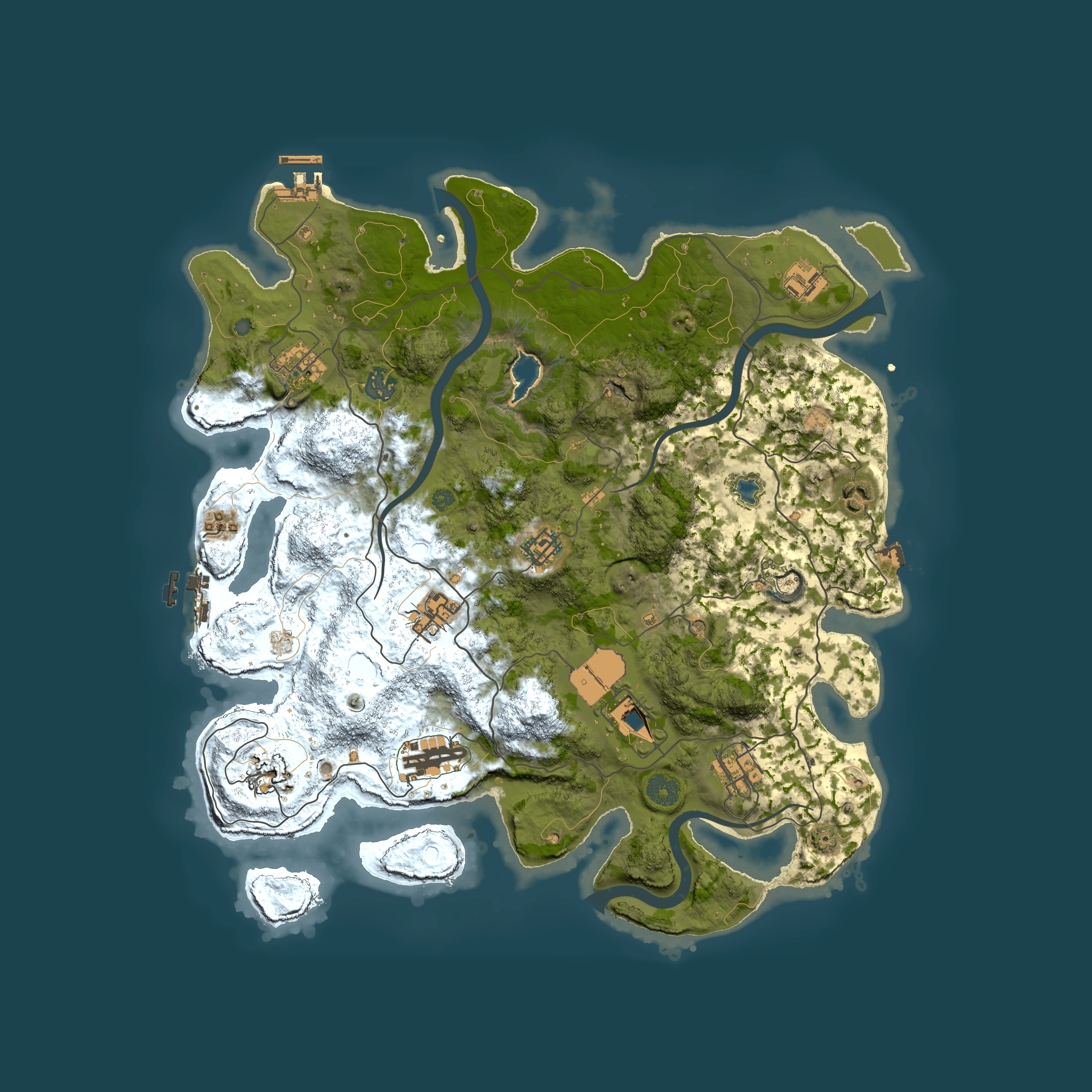 Full top-down render of Rust map seed 1509149191, 4000x4000m