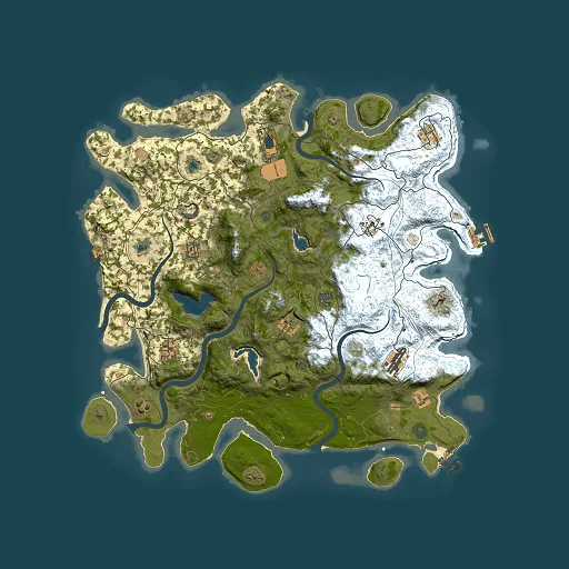 Rust map seed 2071292422, 4500x4500m top-down preview