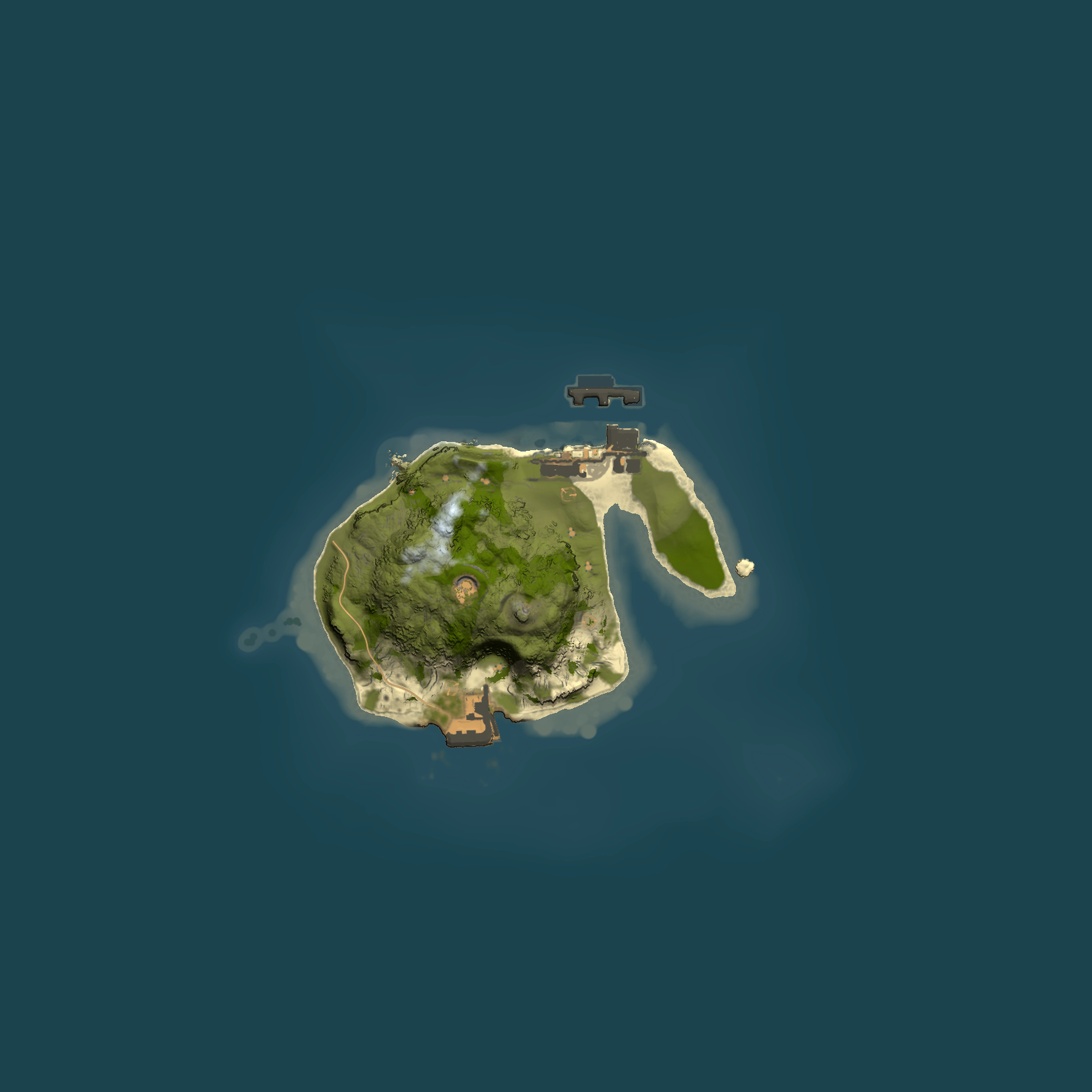 Full top-down render of Rust map seed 260330964, 1500x1500m