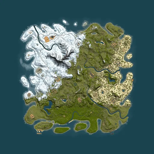 Rust map seed 381821893, 5500x5500m top-down preview