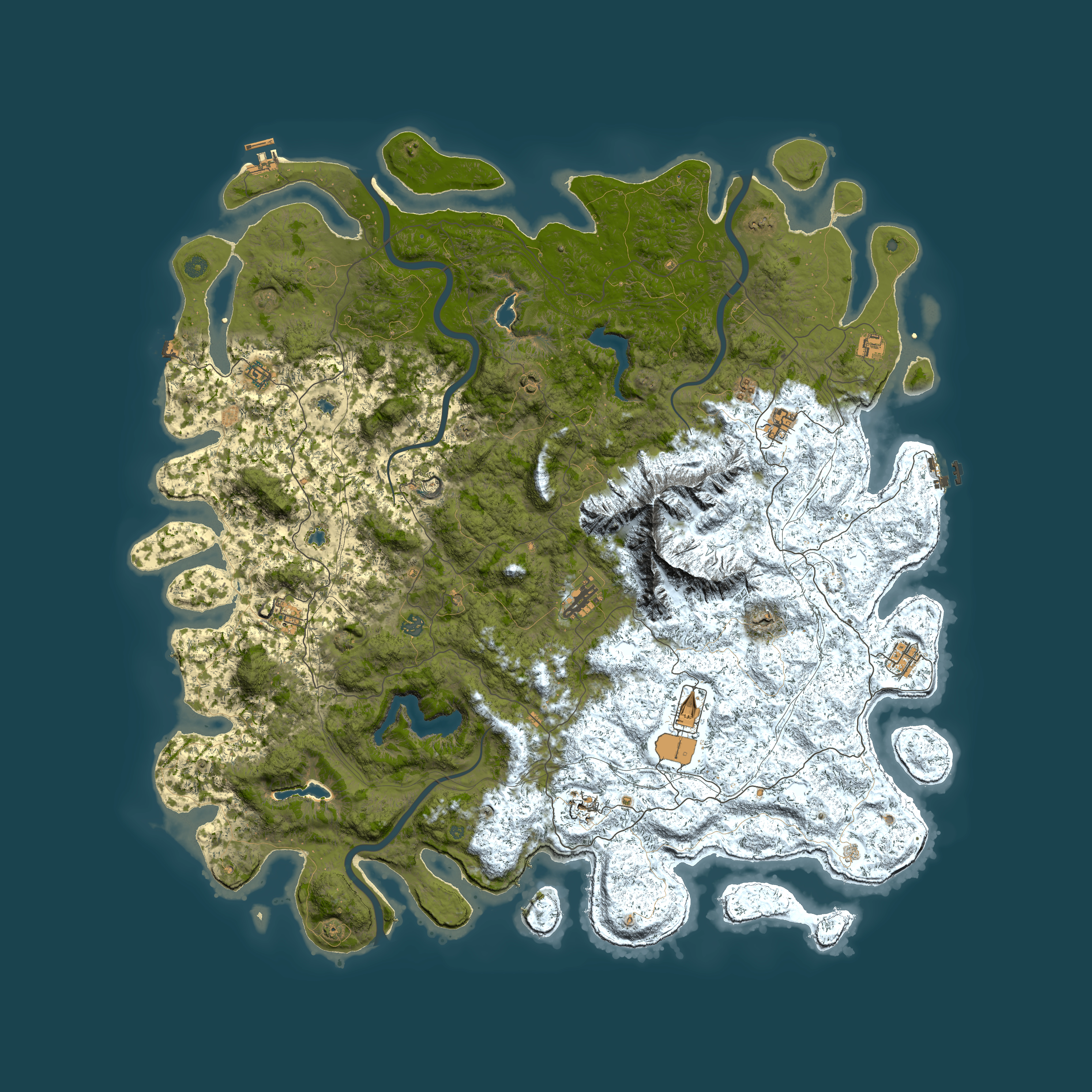 Full top-down render of Rust map seed 967688516, 6000x6000m