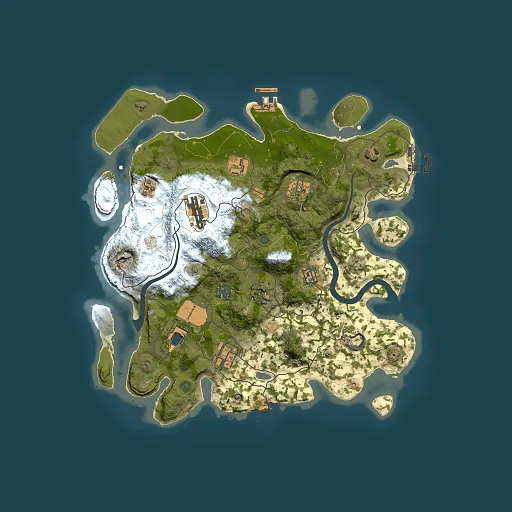 Rust map seed 144160980, 3500x3500m top-down preview