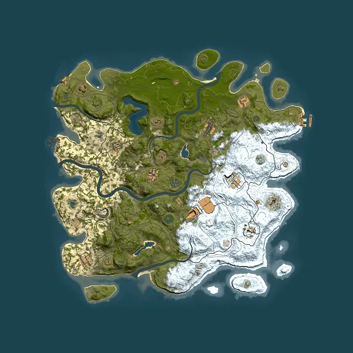 Rust map seed 742638625, 4500x4500m top-down preview