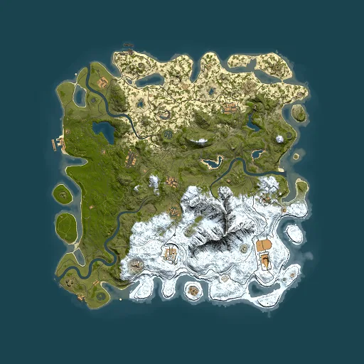 Rust map seed 1738336335, 5000x5000m top-down preview