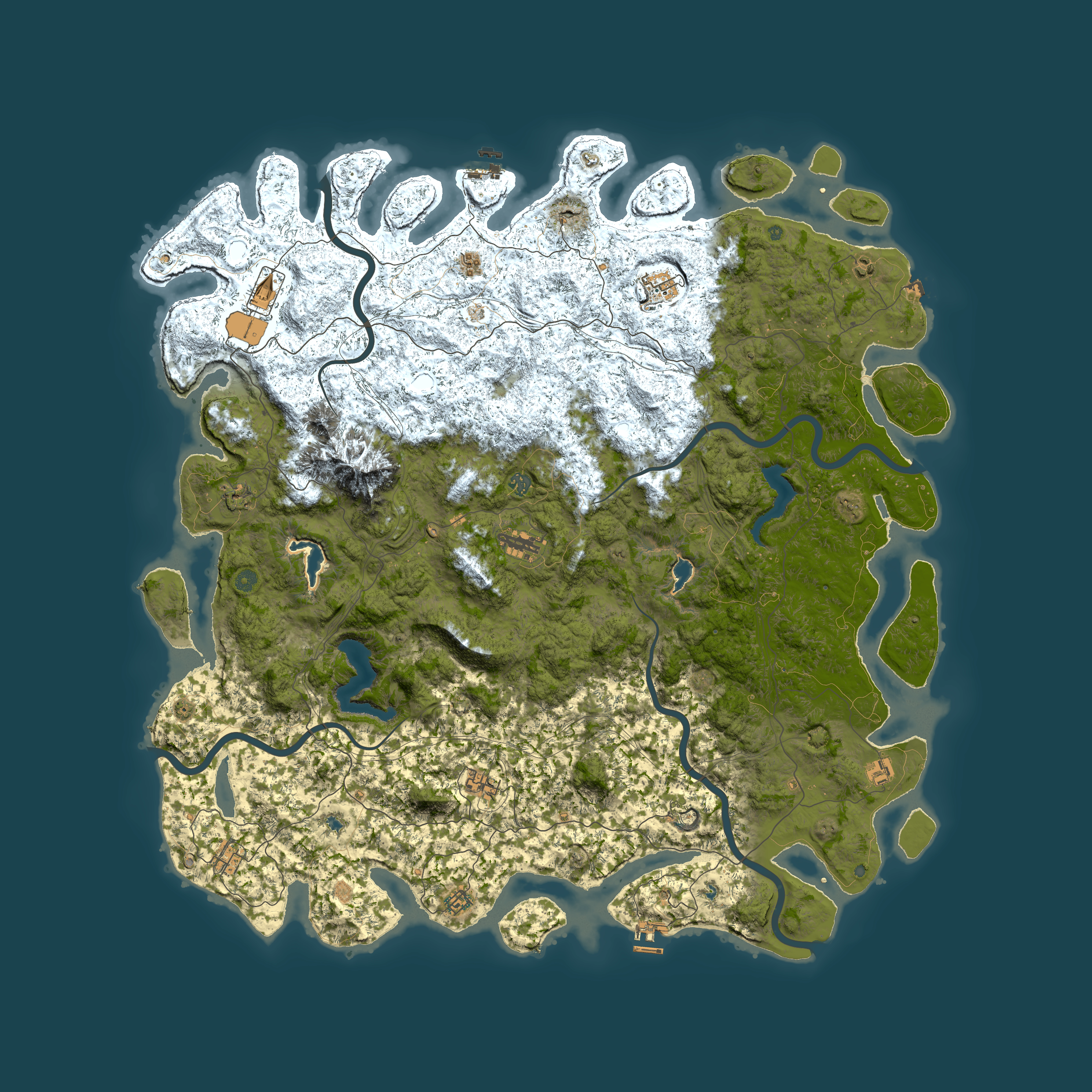 Full top-down render of Rust map seed 114674554, 6000x6000m