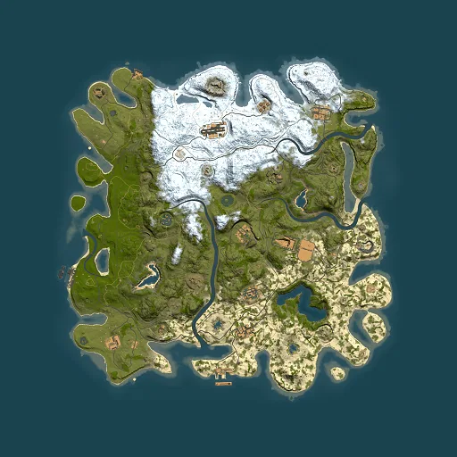Rust map seed 1722951662, 4500x4500m top-down preview