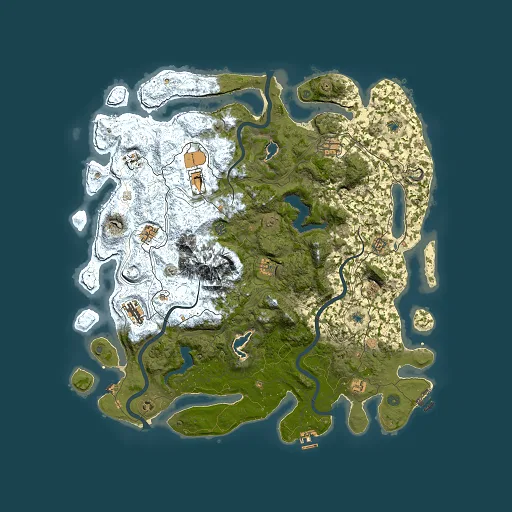 Rust map seed 1867617207, 5000x5000m top-down preview