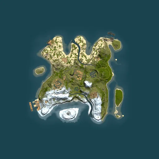 Rust map seed 28324743, 2500x2500m top-down preview