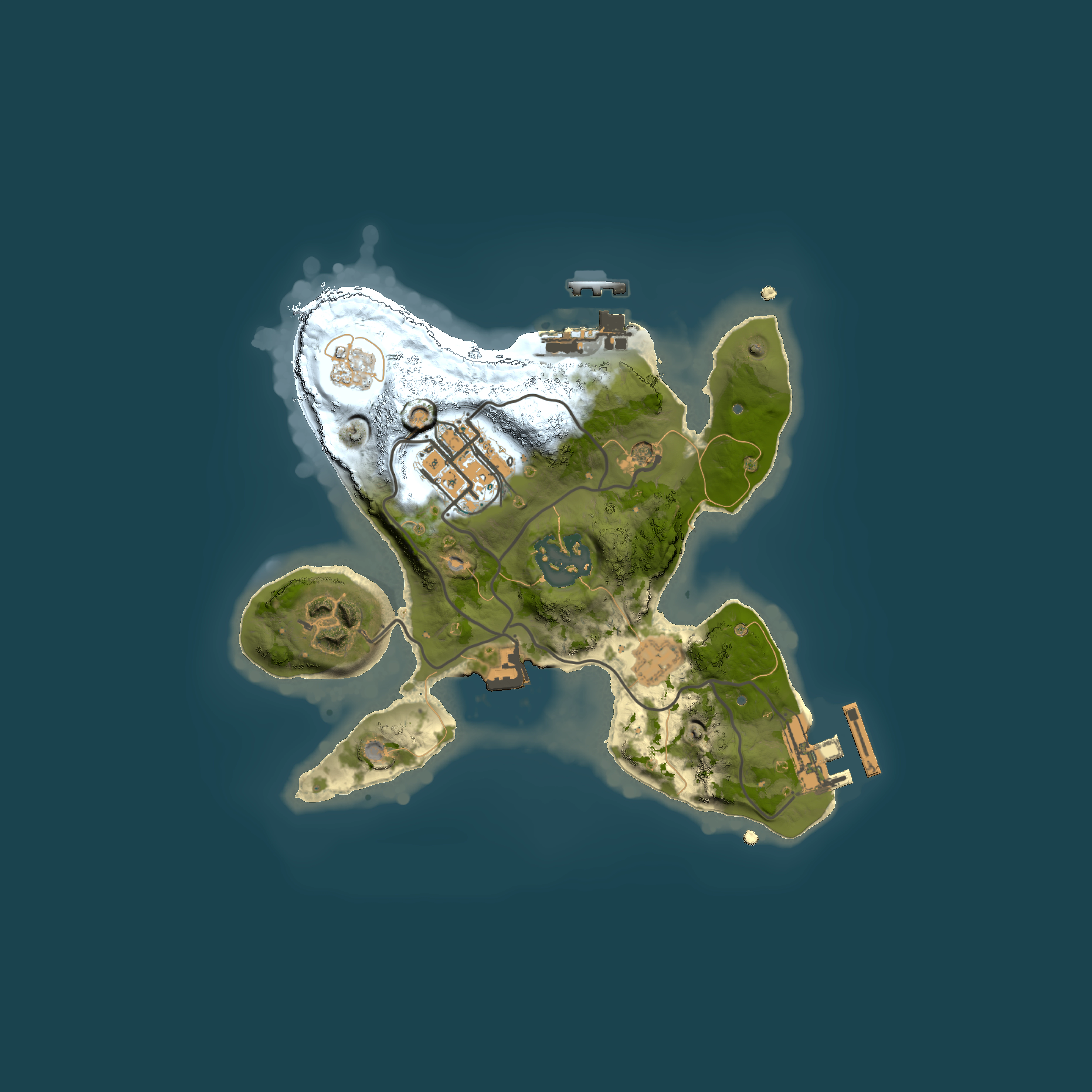 Full top-down render of Rust map seed 522475736, 2000x2000m