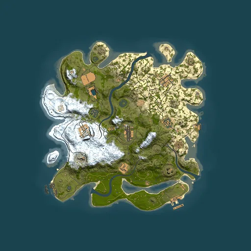 Rust map seed 2083842152, 3500x3500m top-down preview