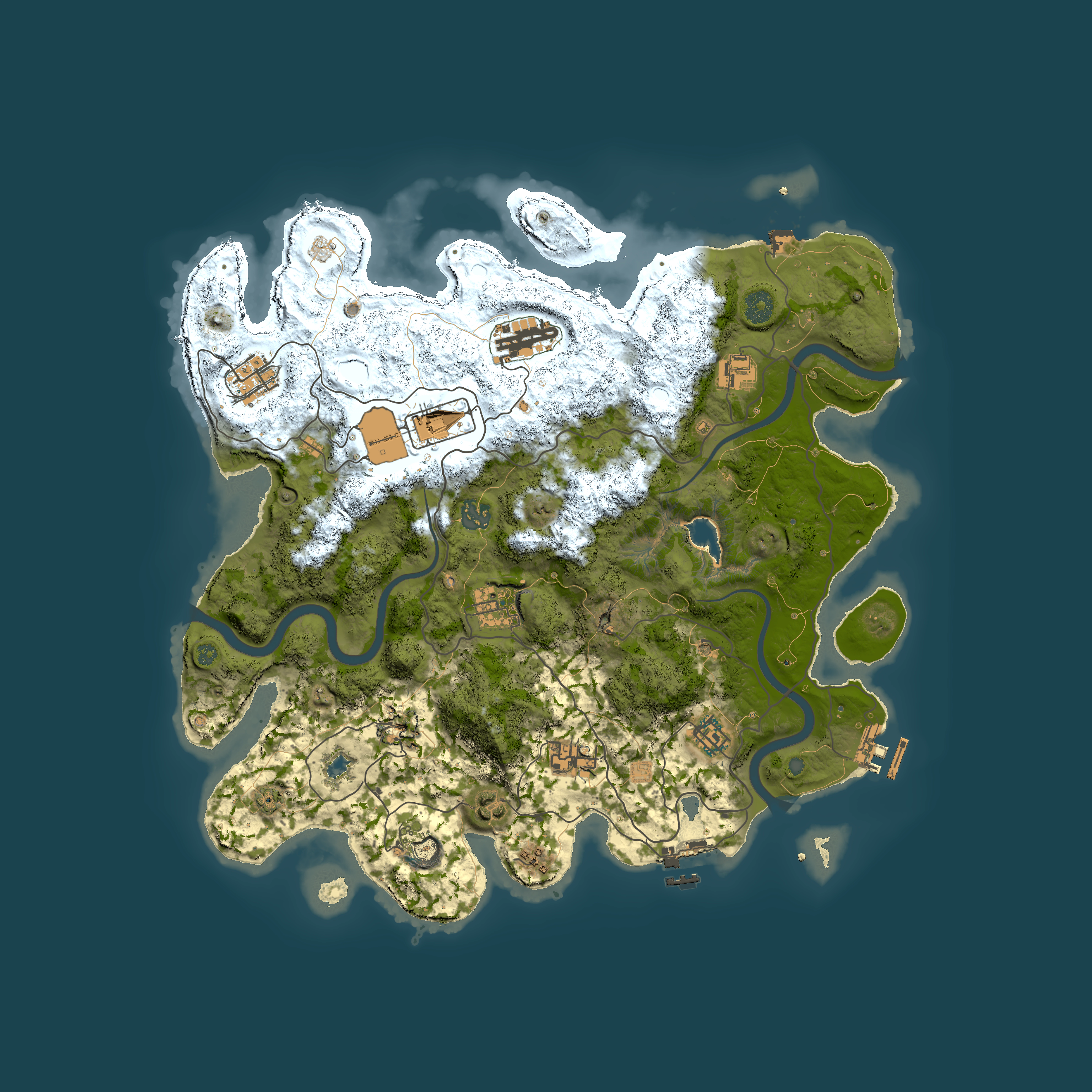 Full top-down render of Rust map seed 1880096721, 4000x4000m