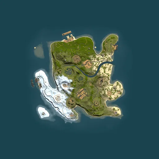 Rust map seed 392877812, 2500x2500m top-down preview