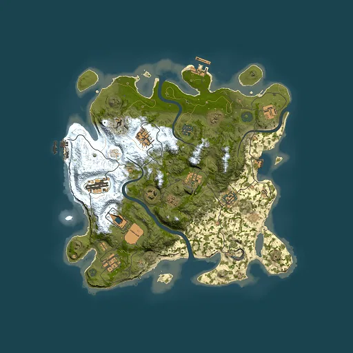 Rust map seed 2035186305, 3500x3500m top-down preview