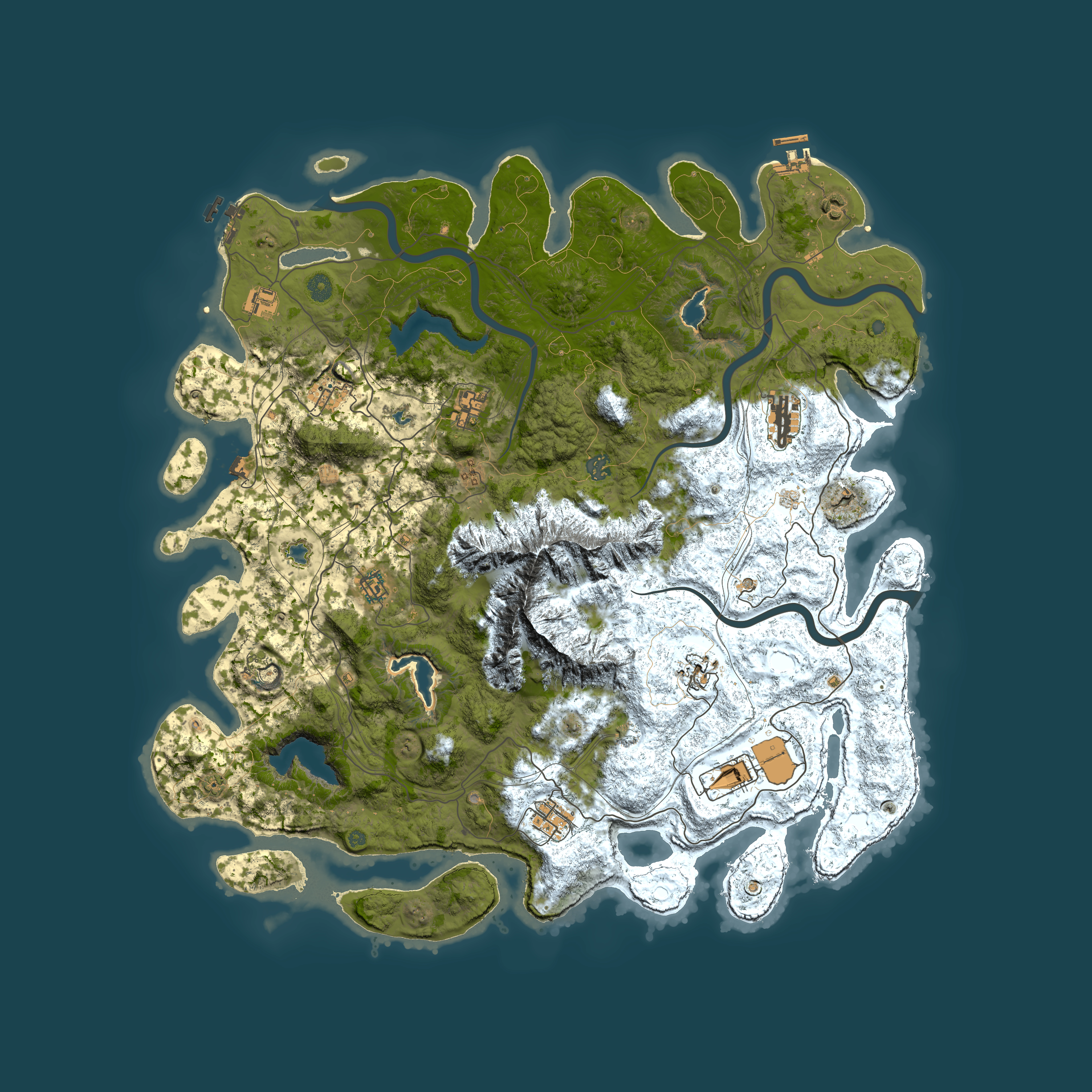 Full top-down render of Rust map seed 1339933098, 5000x5000m