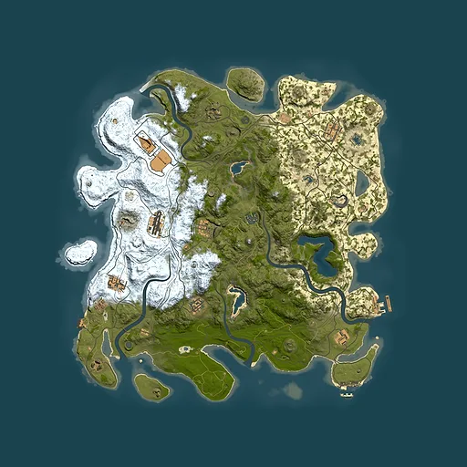 Rust map seed 1853672590, 4500x4500m top-down preview