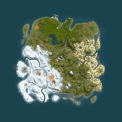 Rust map seed 1851127641, 4500x4500m top-down preview