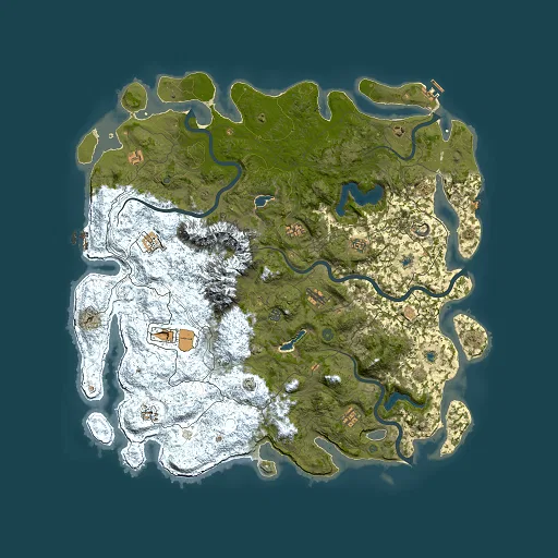 Rust map seed 1382273340, 5500x5500m top-down preview
