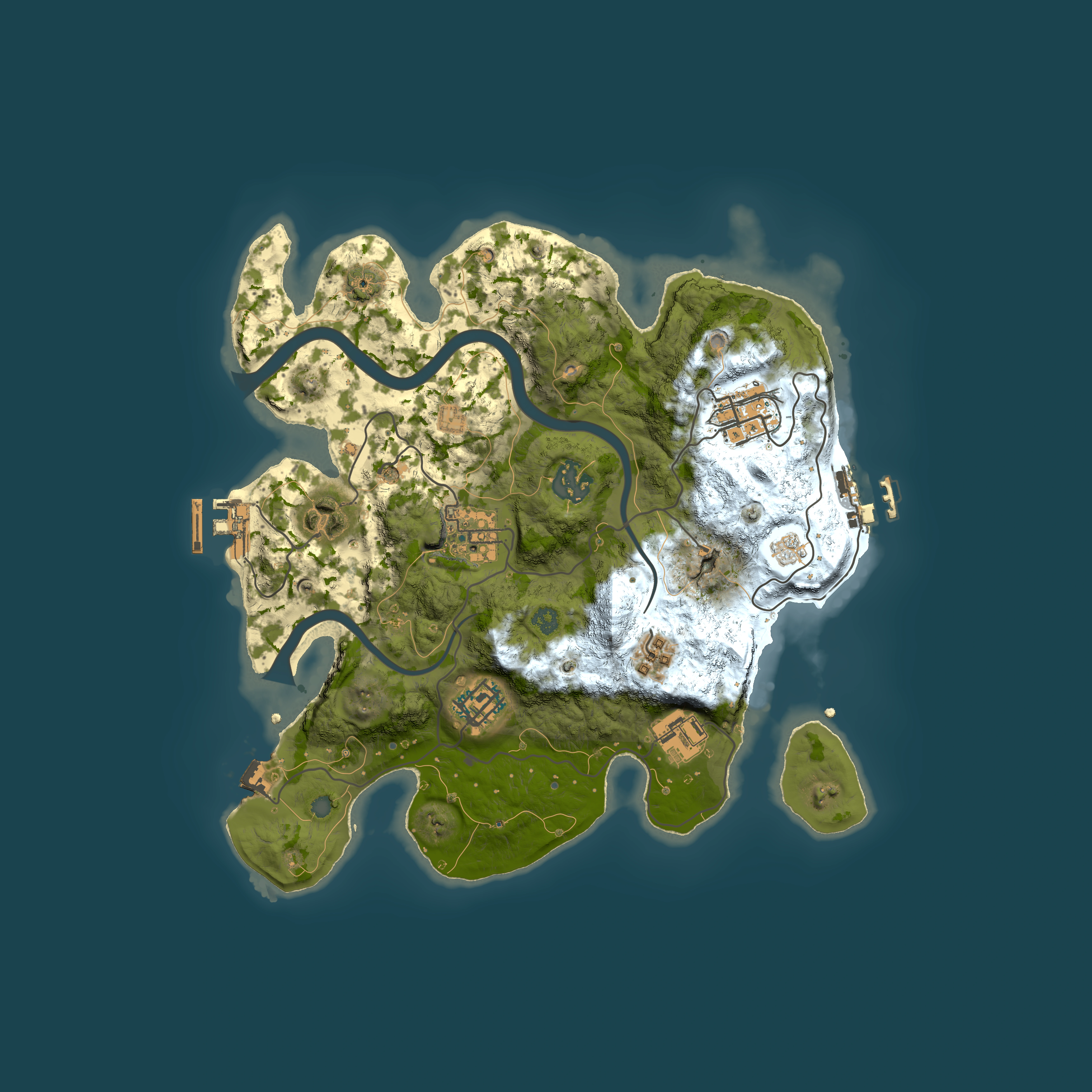 Full top-down render of Rust map seed 481796235, 3000x3000m