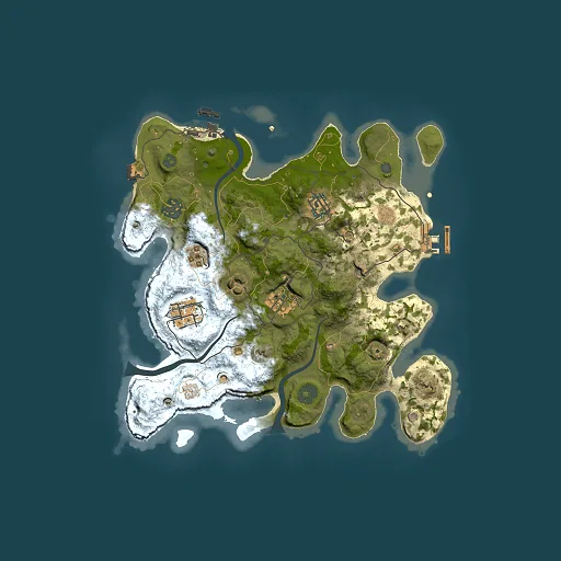 Rust map seed 1694061228, 3000x3000m top-down preview