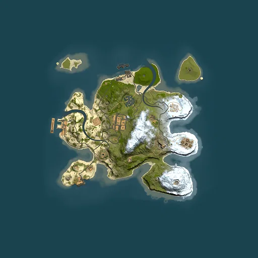 Rust map seed 1203043263, 2500x2500m top-down preview