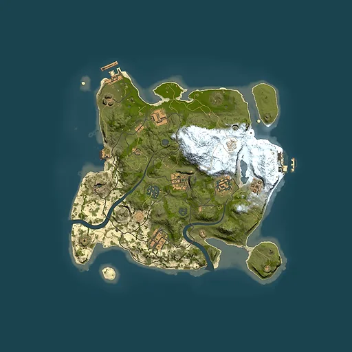 Rust map seed 489265337, 3000x3000m top-down preview