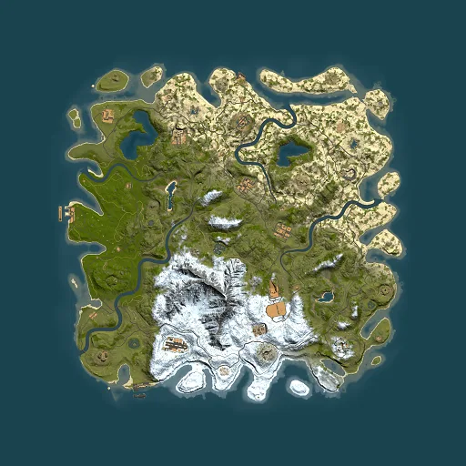 Rust map seed 680526917, 5000x5000m top-down preview