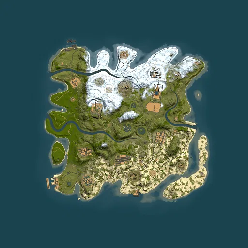Rust map seed 1273940925, 3500x3500m top-down preview
