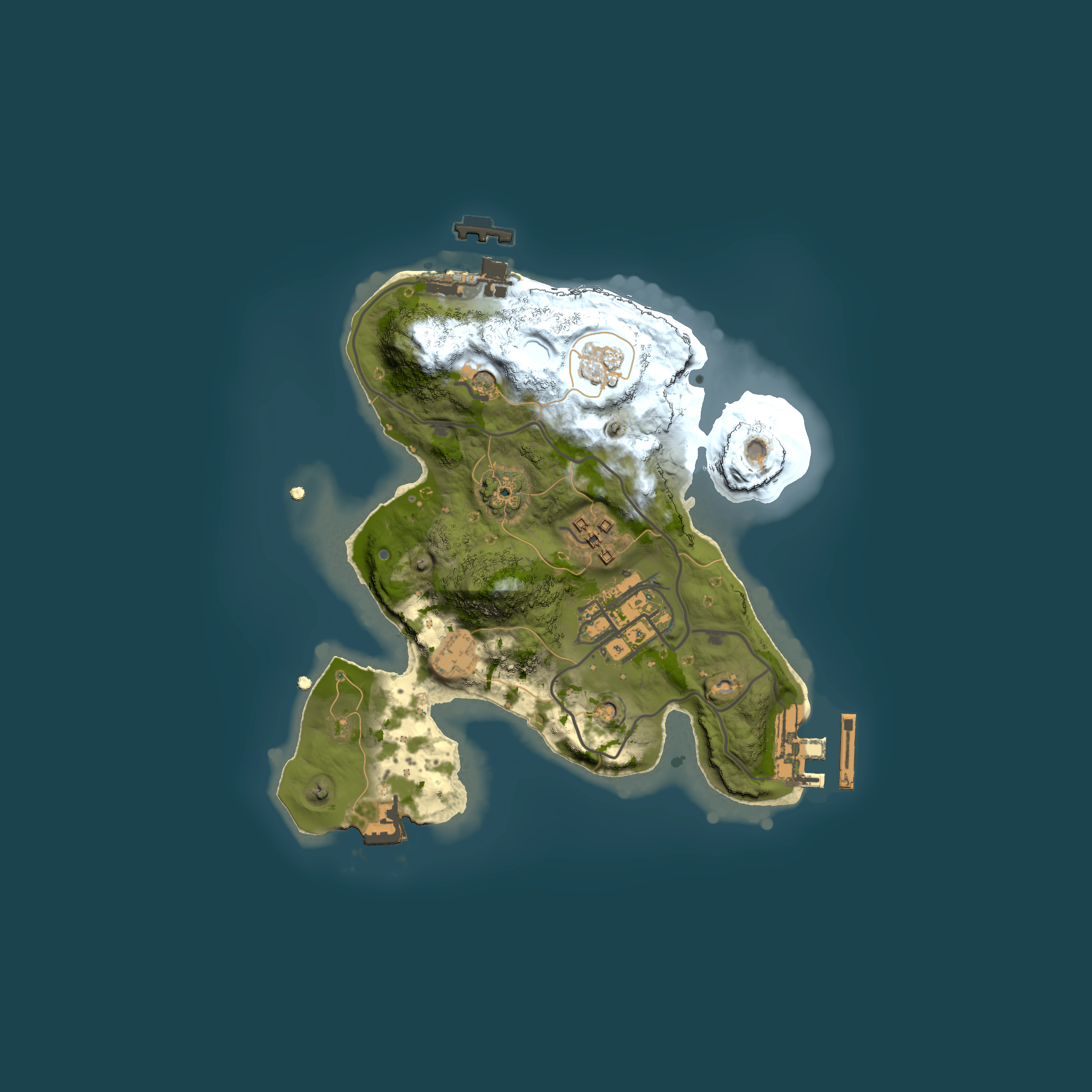 Full top-down render of Rust map seed 1343390357, 2000x2000m