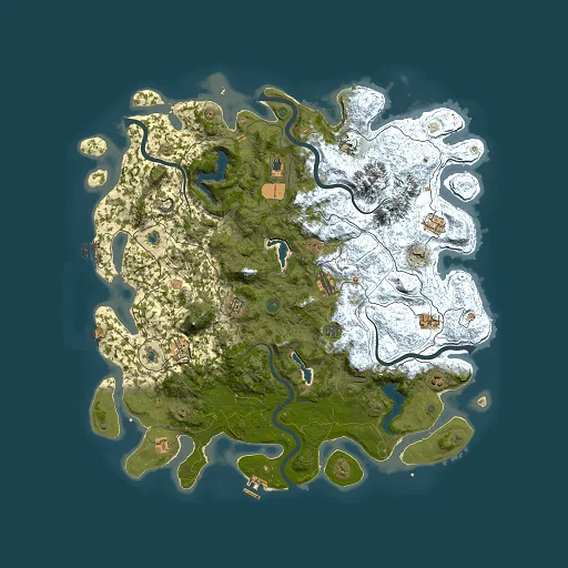 Rust map seed 794252205, 5000x5000m top-down preview