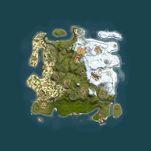 Rust map seed 449318451, 3500x3500m top-down preview