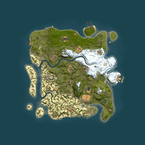 Rust map seed 1692289383, 3500x3500m top-down preview